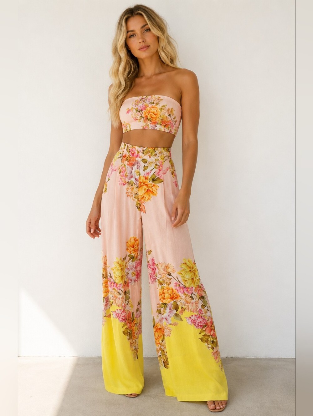 Antonio Melani Flynn Floral Print Linen Wide Leg Pants Size 4 NWOT